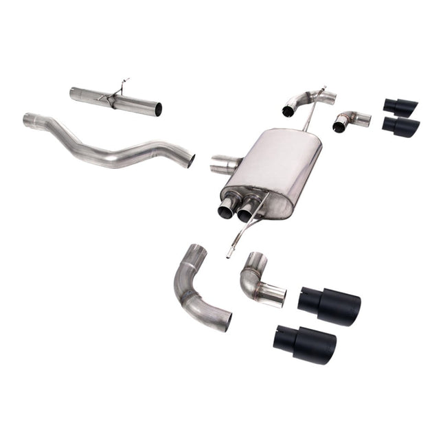Milltek SSXLR146 Filter-Back Exhaust with Cerakote Black GT-90 Tips for Land Rover Defender 90 P300 P400e