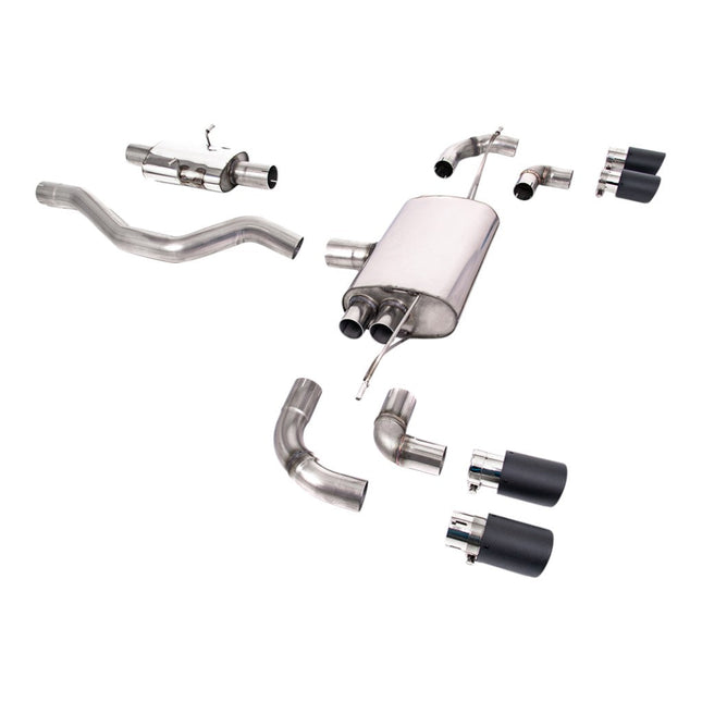 Milltek SSXLR154 Filter-Back Exhaust 3" Carbon Jet 90 Trims for Land Rover Defender 90 P400 (2020+)