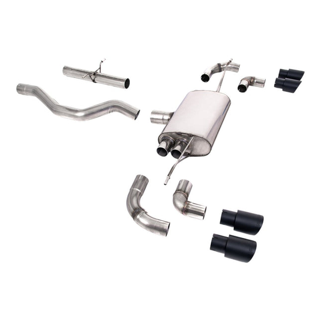 Milltek SSXLR156 Filter-Back Exhaust with Cerakote Black GT-90 Tips for Land Rover Defender 90 P400