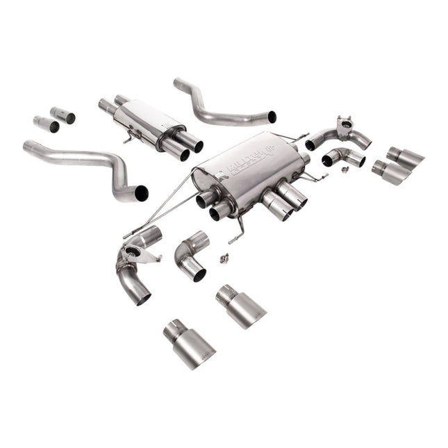 Milltek SSXLR171 Cat-Back Exhaust 2.76" (Burnt Titanium GT-90 Trims) for Land Rover Defender 90 P525 Non-OPF/GPF (2021+)