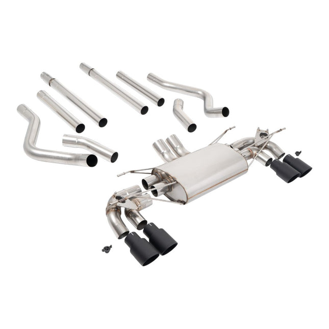 Milltek SSXLR235 Cat-Back Exhaust for Land Rover Defender 130 5.0 (Cerakote Black GT-90)