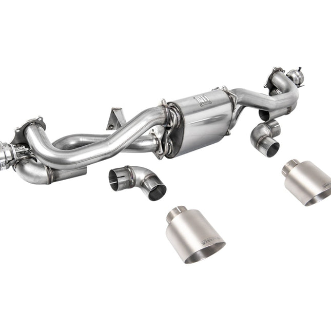 Milltek SSXPO167 Filter-Back Exhaust for Porsche 718 Boxster GTS / Cayman GT4 (Brushed Titanium)