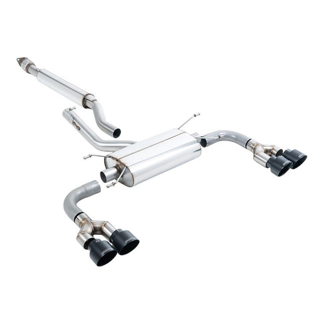 Milltek SSXTY162 Secondary Cat-Back Exhaust with Cerakote Black Tips for Toyota GR86 2.4L (2022+)