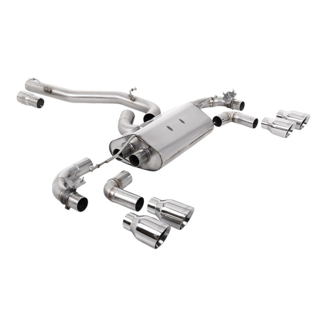Milltek SSXVW646 Cat-Back Exhaust with Polished GT-100 Tips for VW Golf R Mk7.5