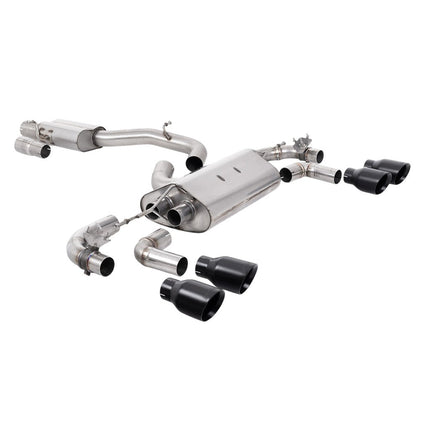 Milltek SSXVW652 Cat-Back Exhaust with Cerakote Black GT-100 Tips for VW Golf R Mk7.5