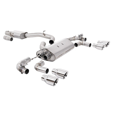 Milltek SSXVW656 Cat-Back Exhaust with Polished GT-100 Tips for VW Golf R Mk7.5