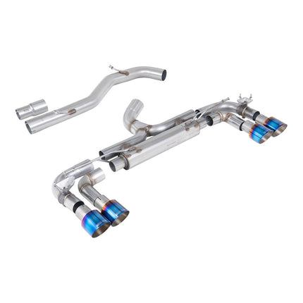 Milltek SSXVW716 Cat-Back Exhaust for VW Golf R Mk7 Blue Titanium GT100 (Race)