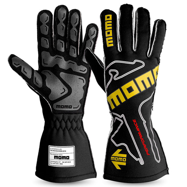 MOMO Performance Racing Gloves, Black
