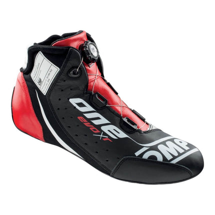 OMP ONE EVO X-R Racing Shoes - Black/Silver/Red