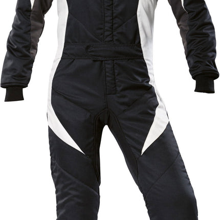 OMP First EVO Black White racing suit
