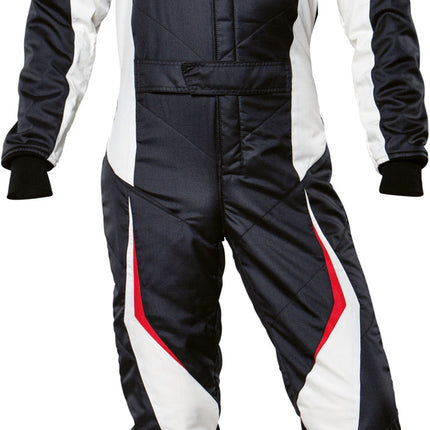 OMP Tecnica Evo Race Suit Black/White 611258SW