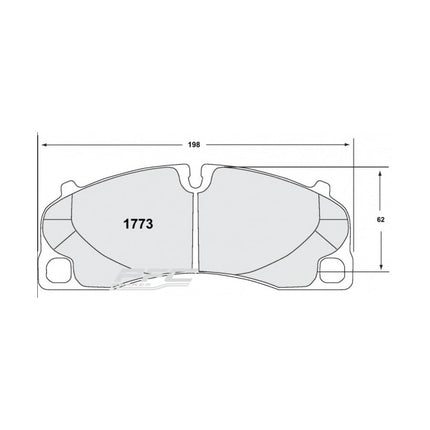 PFC 331 compound front brake pads detail