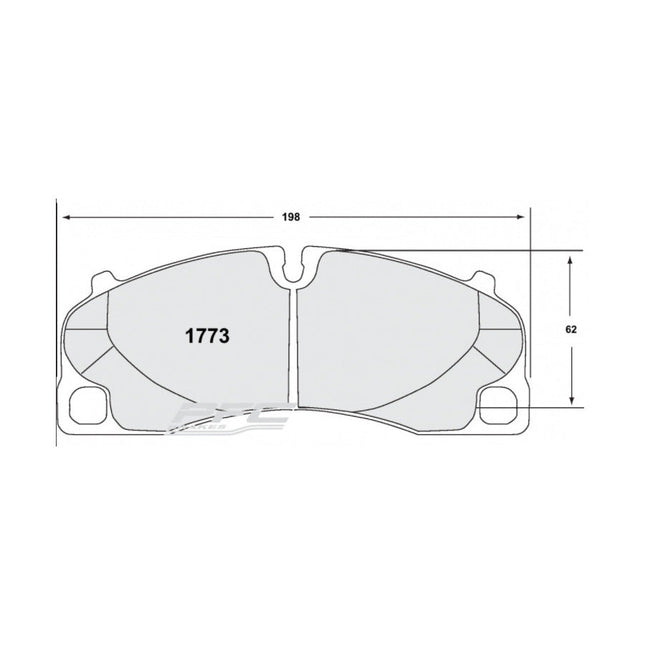 PFC 331 compound front brake pads detail