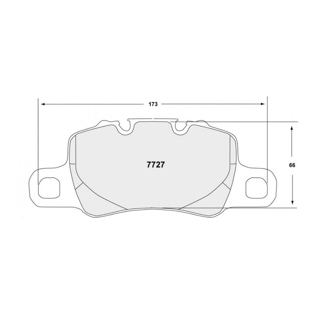 PFC 332 compound rear brake pads detail