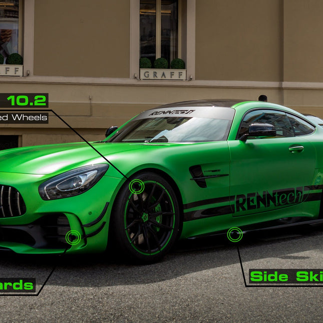 RENNtech Carbon Fiber Rear Wing Lip with End Plates for Mercedes-AMG GT R C190, image 12