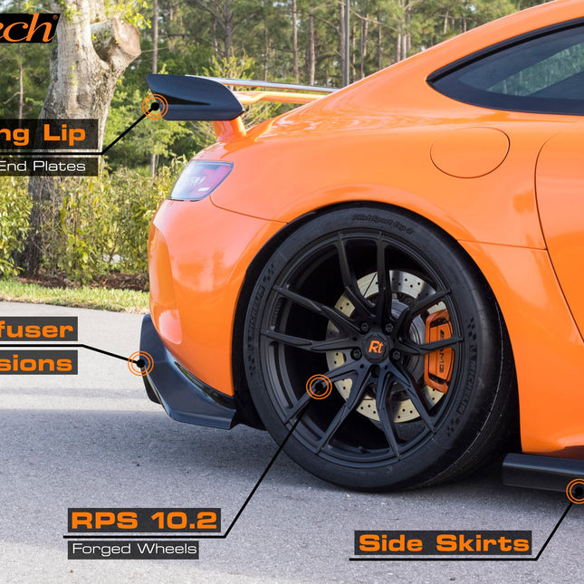 RENNtech Carbon Fiber Rear Diffuser Extensions for Mercedes-AMG GT R C190, image 9
