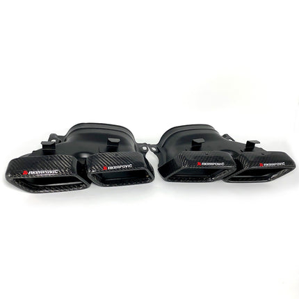 Carbon fiber exhaust tip set for Mercedes-Benz C-Class W205, GLC and GLE