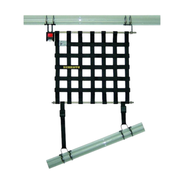 Schroth Right Window Net with Hardware 400 x 405mm Black SFI FIA (09543-0)