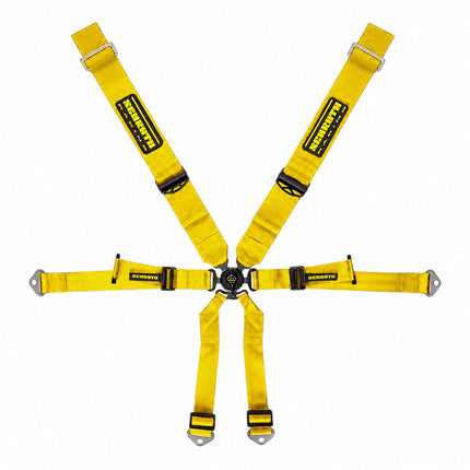 Schroth Profi Racing Harness 3x2 6-Point Yellow for Porsche 911 GT3 and GT3 RS (991, 992) (94650-H3)