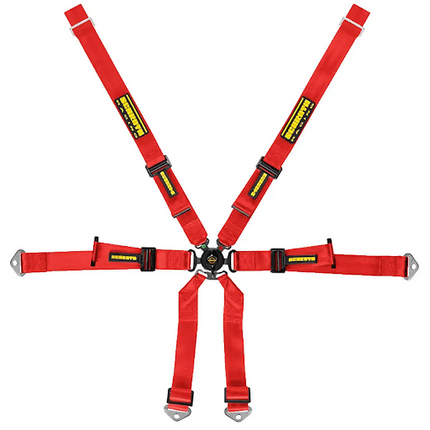 SCHROTH Profi 2x2 6-point racing harness red 94660-2 for Porsche GT3 RS