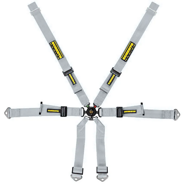 Schroth Profi Racing Harness 2x2 6-Point Silver for Porsche 911 GT3 and GT3 RS (991, 992) (94660-9)